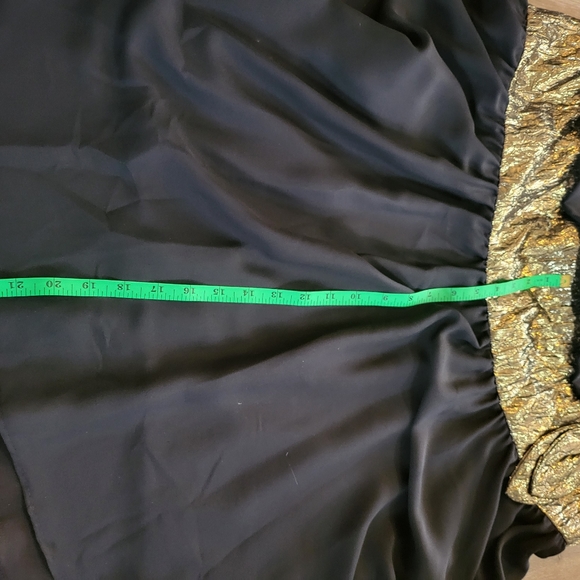 Vintage Chez 80's Black & Gold Dress - Picture 8 of 9